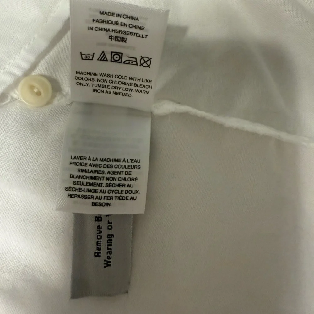 J. Crew women's size small white collared button down elbow length sleeves top